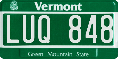 VT license plate LUQ848