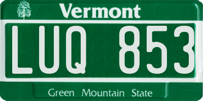 VT license plate LUQ853