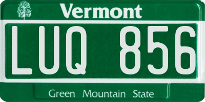 VT license plate LUQ856