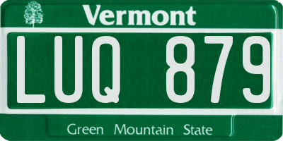 VT license plate LUQ879
