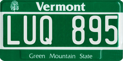 VT license plate LUQ895