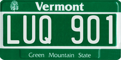 VT license plate LUQ901