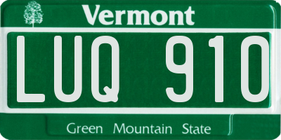 VT license plate LUQ910