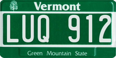 VT license plate LUQ912