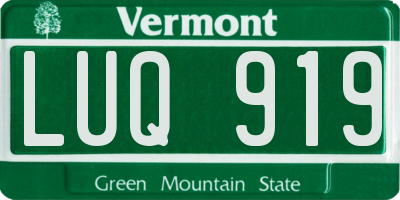 VT license plate LUQ919