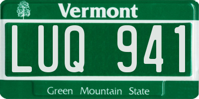 VT license plate LUQ941