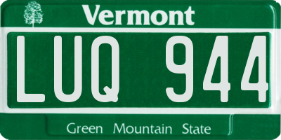 VT license plate LUQ944