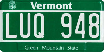 VT license plate LUQ948