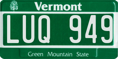 VT license plate LUQ949