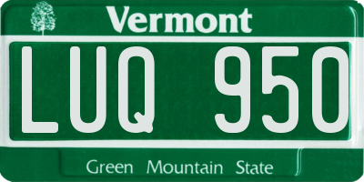 VT license plate LUQ950