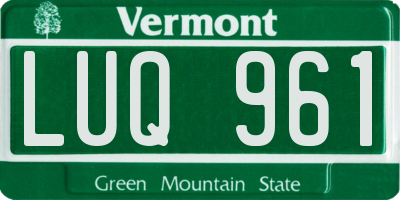 VT license plate LUQ961