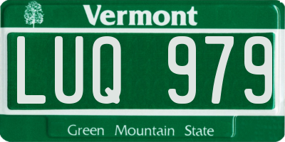 VT license plate LUQ979