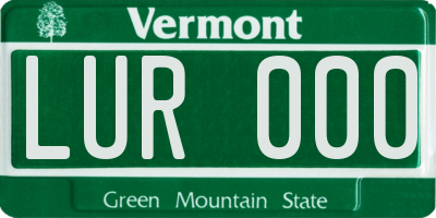 VT license plate LUR000