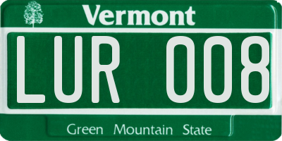 VT license plate LUR008