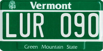 VT license plate LUR090