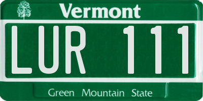 VT license plate LUR111