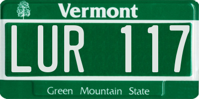 VT license plate LUR117