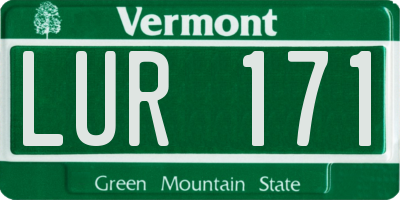 VT license plate LUR171