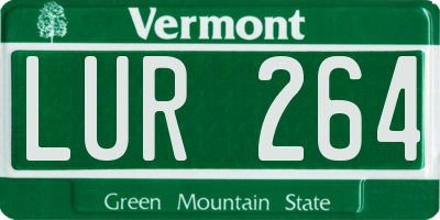 VT license plate LUR264