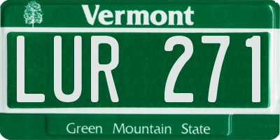 VT license plate LUR271