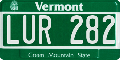 VT license plate LUR282