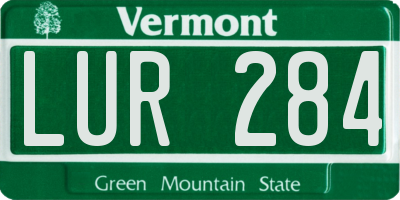 VT license plate LUR284