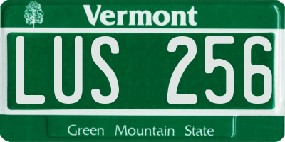 VT license plate LUS256