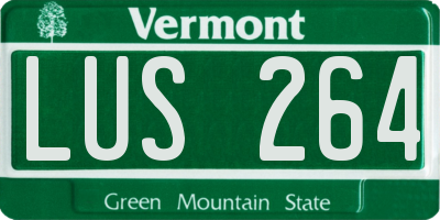 VT license plate LUS264