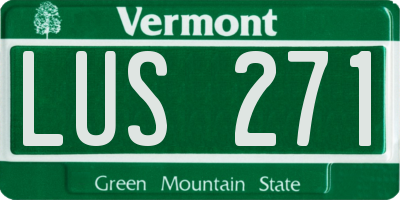 VT license plate LUS271