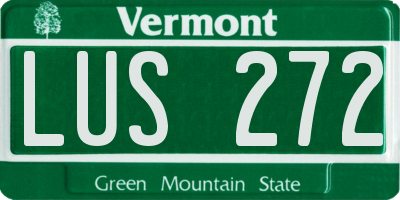 VT license plate LUS272