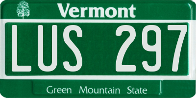 VT license plate LUS297