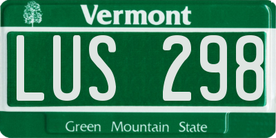 VT license plate LUS298