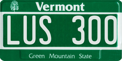 VT license plate LUS300