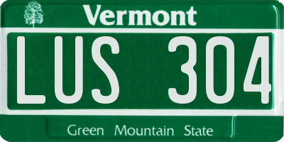 VT license plate LUS304