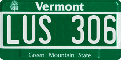 VT license plate LUS306