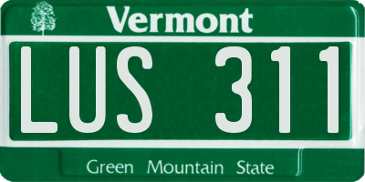 VT license plate LUS311