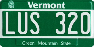 VT license plate LUS320