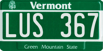 VT license plate LUS367