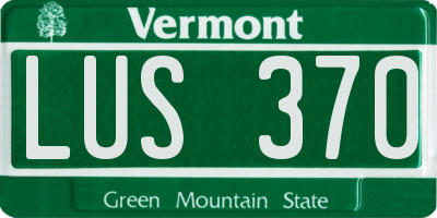 VT license plate LUS370