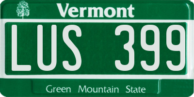 VT license plate LUS399