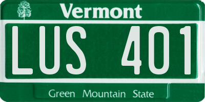 VT license plate LUS401