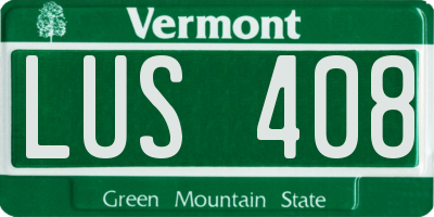 VT license plate LUS408