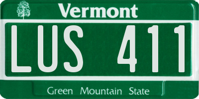VT license plate LUS411