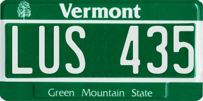 VT license plate LUS435