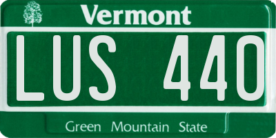 VT license plate LUS440