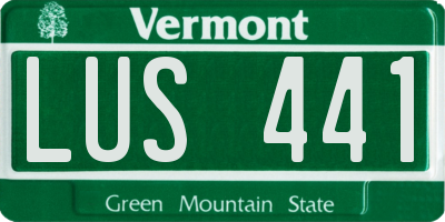 VT license plate LUS441