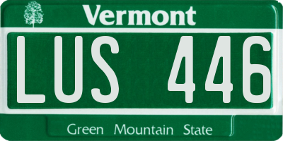 VT license plate LUS446