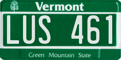 VT license plate LUS461