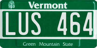 VT license plate LUS464