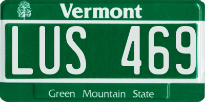 VT license plate LUS469